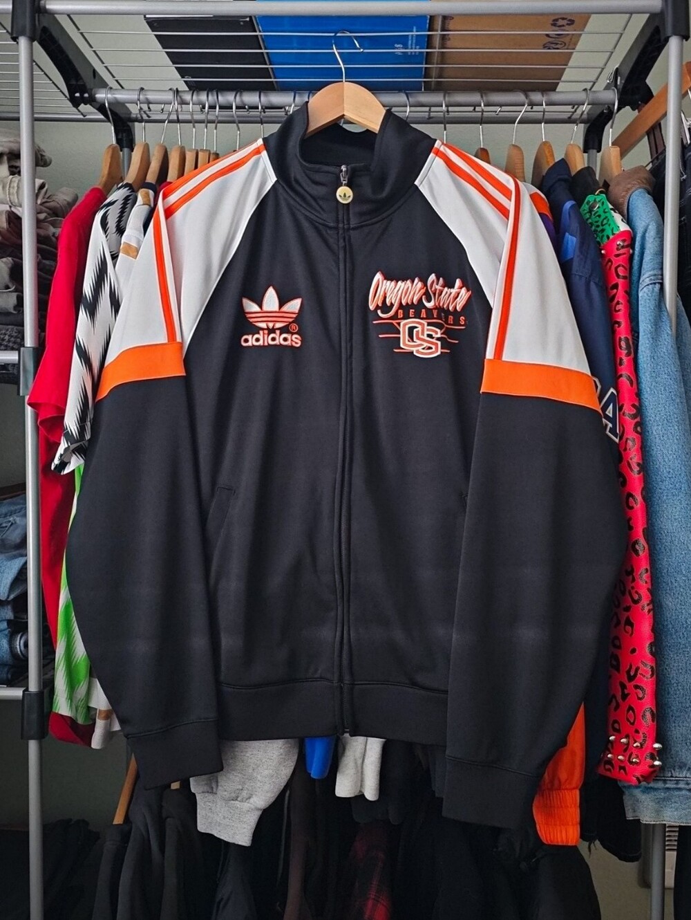 Adidas Original Men's Oregon State University Beavers Embroidered Track Jacket